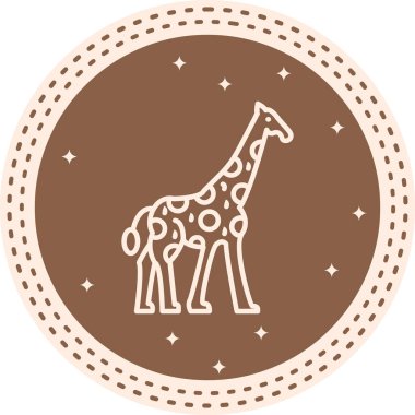 Zürafa simgesi vektör illüstrasyon tasarımı