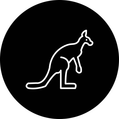 Kanguru Web simgesi vektör illüstrasyonu