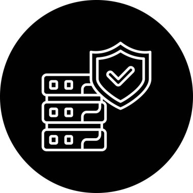 Güvenli Veritabanı Minimum Düz Kullanıcı Deneyimi Sembolü