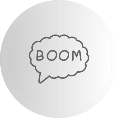 Konuşma balonu çizgisi simgesi, metin basit illüstrasyonlu web etiketi