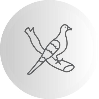 Benekli Güvercin simgesi vektör çizimi