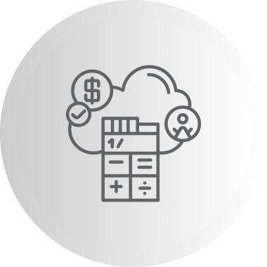 Bulut Hesaplama Minimum Düz Yaratıcı Grafik Tasarımı