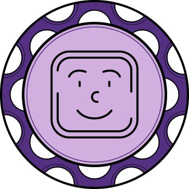 Emoji Web simgesi vektör illüstrasyonu