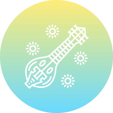 Sitar Music Yüksek Kaliteli Ölçeklenebilir Vektör İllüstrasyonu