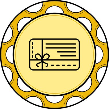 Hediye kartı simgesi. Vektör çizimi