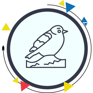 Avrupa Sığırcık ikonu vektör illüstrasyon tasarımı