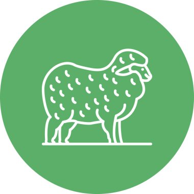 Koyun ikonu vektör illüstrasyon tasarımı