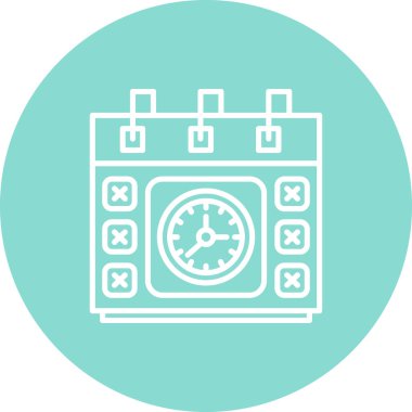 Son teslim tarihi web simgesi vektör illüstrasyonu