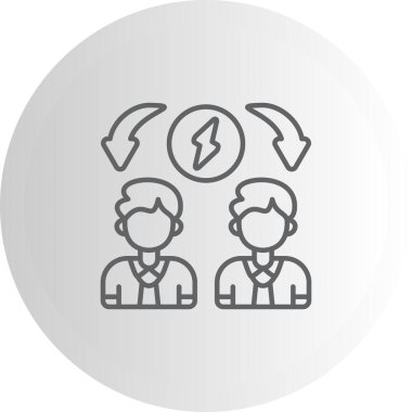 Çakışma Çözünürlüğü Web simgesi vektör çizimi