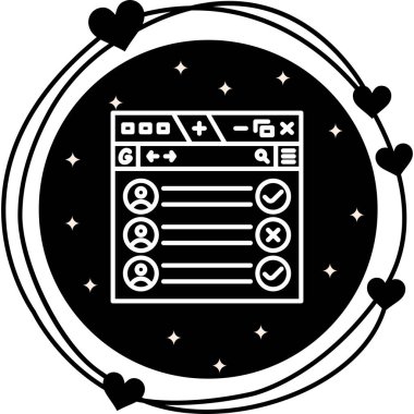 İş Avcılığı Web Sitesi Zarif Asgari Dijital Grafik Sembolü