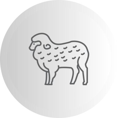 Koyun ikonu vektör illüstrasyon tasarımı