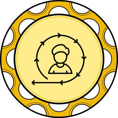 Süreklilik web simgesi vektör illüstrasyonu