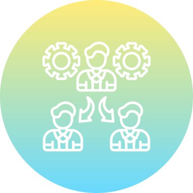 takım web simgesi vektör illüstrasyonu