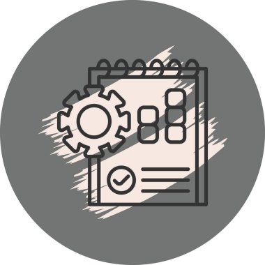 Proje Yönetimi web simgesi vektör illüstrasyonu