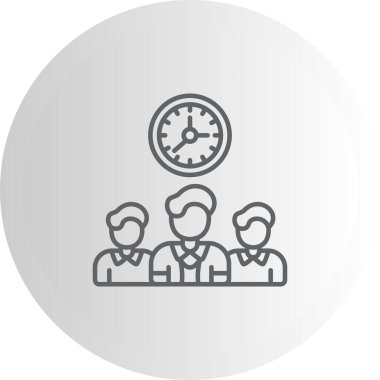 Takım Yönetimi web simgesi vektör illüstrasyonu