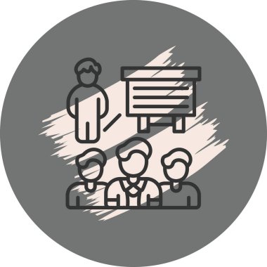 sunum web simgesi vektör illüstrasyonu