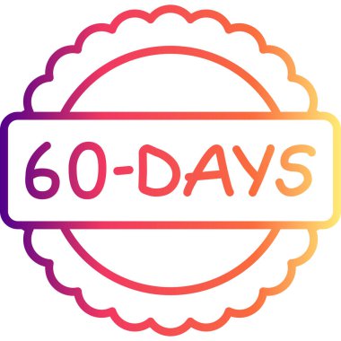 60 Gün rozeti. cion ağ ve uygulamalar için uygundur