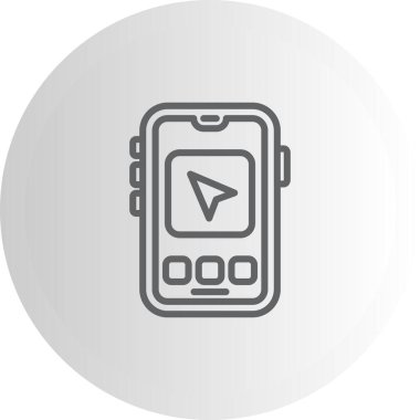 Navigasyon Oku Asgari Düz Vektör İllüstrasyonu