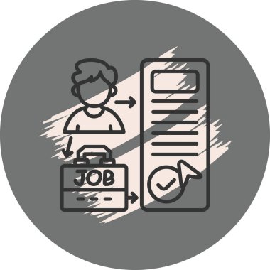 İş Bulma Onaylı Sayfa Sofistike Temiz Ürün Grafik Şekli