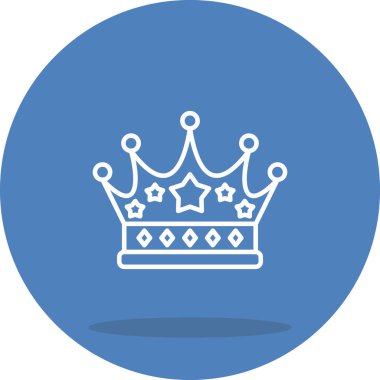 Taç satırı simgesi, vektör çizim