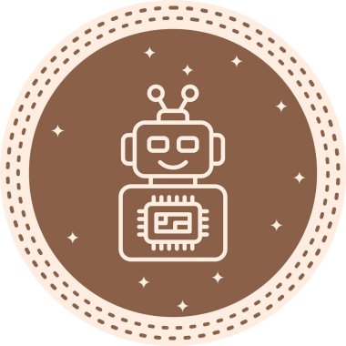 Robot simgesi, modern vektör illüstrasyonu