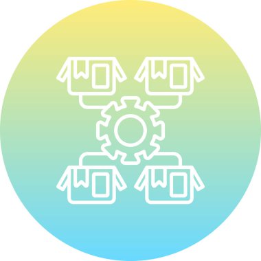 Ürün Yönetimi web simgesi vektör illüstrasyonu