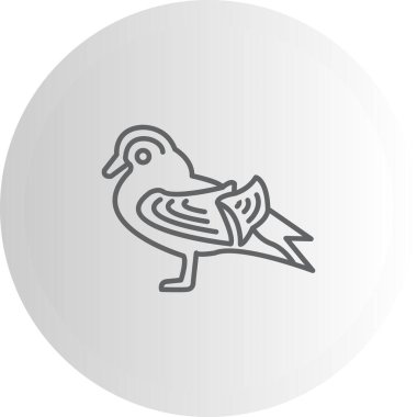 Mandarin Ördek Sofistike Özel Arayüz Tasarım Elemanı