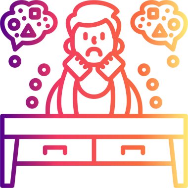 Huzursuz Yüksek Çözünürlüklü Düz Tasarım Sembolü