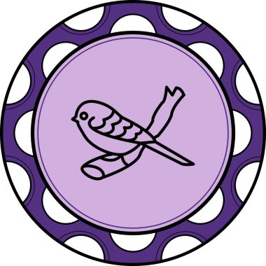 Long tailed Tit icon vector illustration design