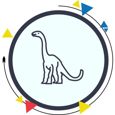 Diplodocus web simgesi vektör illüstrasyonu