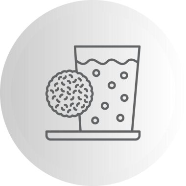 Kurabiye ve Süt Zarif Profesyonel Düz Grafik Sembolü