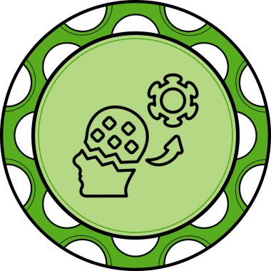 Makine Öğrenme Web simgesi vektör çizimi