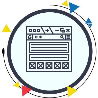 Tel çerçeve ikonu vektör çizimi tasarımı