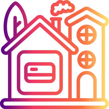 Ev Kredi Kartı Stili Özel Vektör Tasarım Varlığı