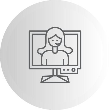 Çevrimiçi Destek Premium Dijital Tasarım Sembolü