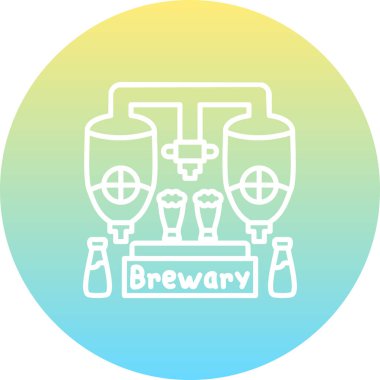 bira fabrikası web simgesi vektör illüstrasyonu