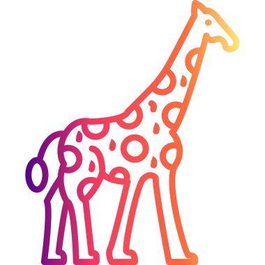 Zürafa simgesi vektör illüstrasyon tasarımı