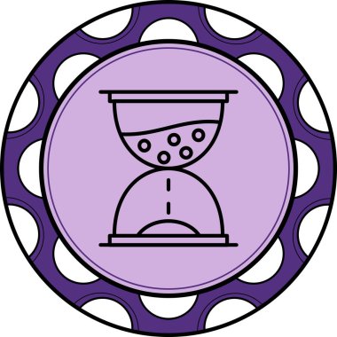 Kum saati. Web simgesi basit illüstrasyon