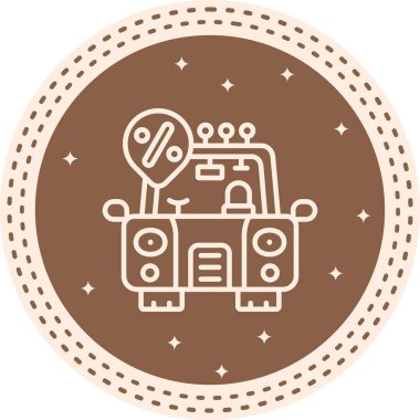 İndirimli web simgesi vektör illüstrasyonu