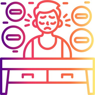 Negatif Düşünce Simgesi, Basit İllüstrasyon