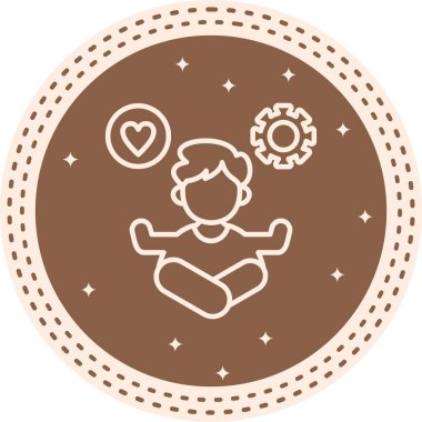 Stres Yönetimi web simgesi vektör illüstrasyonu