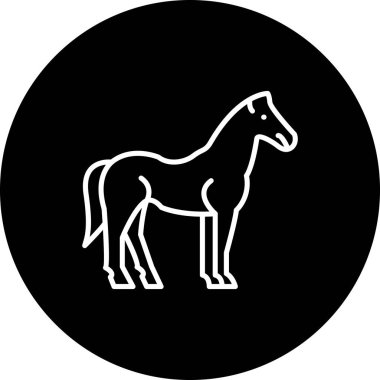 At vektörü illüstrasyonunun basit taslak simgesi