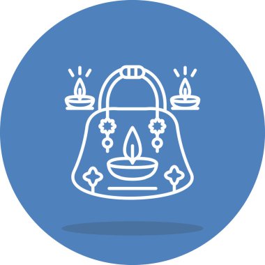 Alışveriş poşeti simgesinin vektör illüstrasyonu