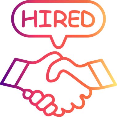 Kiralanmış Sıkışan El Simgesi, Basit İllüstrasyon