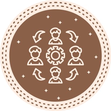 Takım çalışması Dengeli Düz Modern Tasarım Elemanı