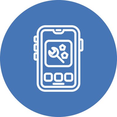 akıllı telefon simgesi, vektör illüstrasyonu basit tasarım