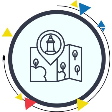 konum web simgesi vektör illüstrasyonu