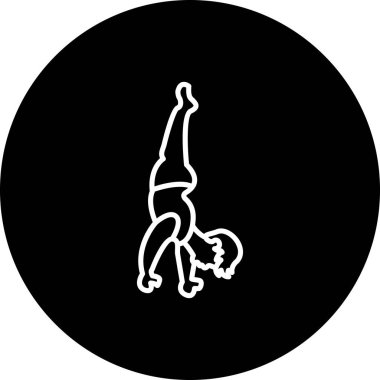 Kol gücü yogası. Amuda kalk simgesi