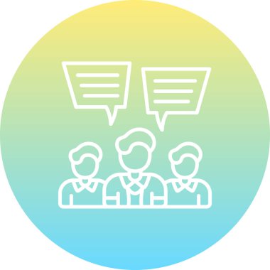 Tartışma. Web simgesi basit illüstrasyon