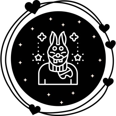 Tavşan Modern Dengeli Marka Vektörü Sembolü